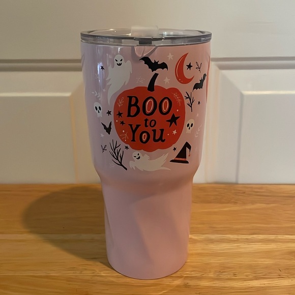 Halloween Insulated Tumbler-Hot/Cold-30 oz-Boo To You Ghosts/Pumpkins-NWT - Picture 3 of 17